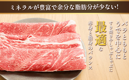 くまもとあか牛 すき焼き・しゃぶしゃぶ用 徳用 500g×2パック 計1kg すき焼き しゃぶしゃぶ あか牛 牛肉 ヘルシー すきしゃぶ 