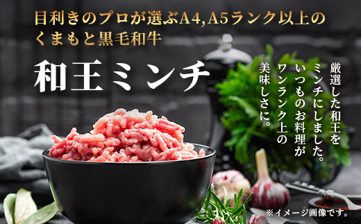 くまもと黒毛和牛【 和王 】ミンチ 500g×3パック 計1.5kg《 ブランド牛 挽肉 ミンチ上質 旨味 大容量 小分け 冷凍 熊本県 》113-0602