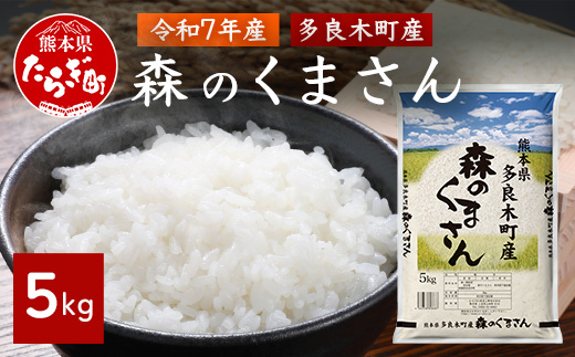 お米 令和7年産 熊本県 多良木町産 森のくまさん 5kg 【 米 おこめ 熊本県産 球磨産 うるち米 おいしいご飯 ライス 美味しいお米 】053-0672