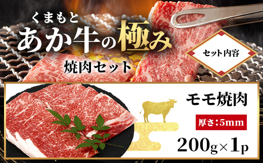 極みあか牛 ・ 焼き肉セット ( モモ ・ カルビ ・ 煮込用 ) 【 1kg 】 バラ カルビ モモ 焼肉 焼きしゃぶ 煮込み 熊本 あか牛 牛肉 赤身 和牛 国産 033-0504