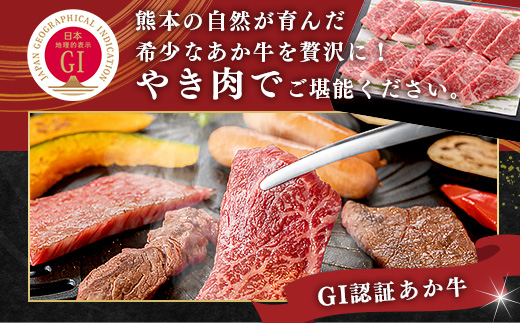 【GI認証】くまもと あか牛 肩 焼肉 用 約500g ＜約250g×2p＞ 冷凍 小分け ヘルシー あか牛 焼き肉 やき肉 肩ロース 牛肉 和牛 国産牛 赤身 073-0412