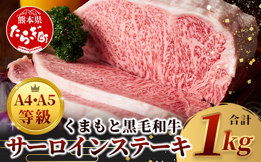 【 A4〜 A5 等級 】くまもと黒毛和牛サーロインステーキセット 1kg（ 250ｇ×4枚 ） ブランド 牛肉 肉 サーロイン ステーキ 250ｇ×4枚 記念日 4人分 ご馳走 ご褒美 和牛 国産 熊本県 上級 上質 106-0503