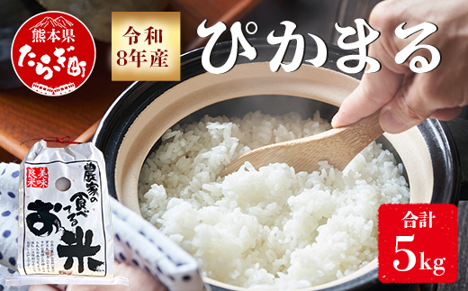 【 令和8年産 新米 先行予約 】 多良木町産 ぴかまる 5kg （ 令和8年10月下旬より順次発送 ）新米 農家が食べる お米 5キロ 甘み 米 美味しい米 米 白米 精米 熊本 065-0640