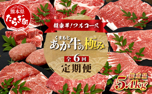 【 定期便6回 】【 エシカル和牛 】 あか牛の極み 食べ比べ定期便 【 合計6kg 】 ステーキハンバーグ 焼肉 食べ比べ 焼肉 しゃぶしゃぶ すき焼き 熊本 あか牛 牛肉 赤身 和牛 国産 033-0509