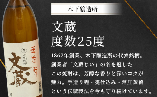 【球磨焼酎】多良木の米焼酎のみくらべ 900ml×2 本セット①～球磨の泉・文蔵  米焼酎 焼酎 那須酒造場 木下醸造所 熊本県 多良木町 015-0701