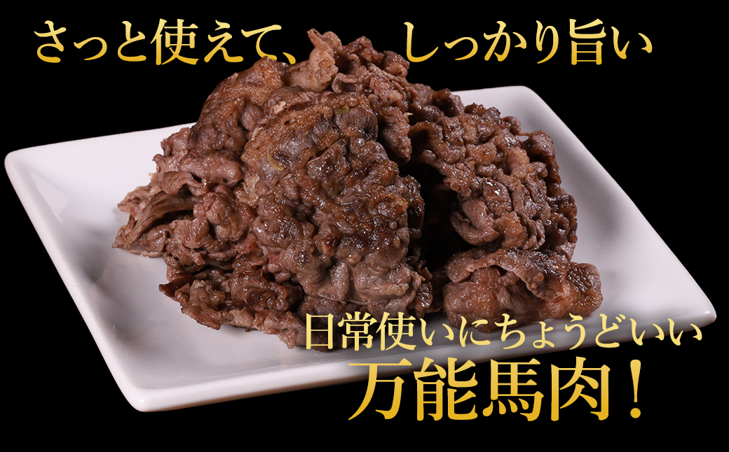 【ふるさと納税】 馬肉 小間切れ 500g 国内肥育 肉 訳あり 赤身 不揃い 健康 ヘルシー 高たんぱく 低脂質 冷凍 熊本県 水上村