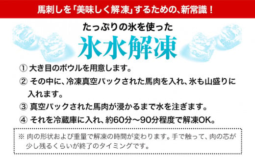 【6ヶ月定期便】赤身馬刺し500g【純国産熊本肥育】タレ付き 生食用 冷凍《お申込み月の翌月から出荷開始》送料無料 熊本県 球磨郡 山江村