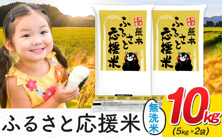 米 無洗米 家庭用 熊本 ふるさと応援米 10kg《7-14日以内に出荷予定(土日祝除く)》熊本県産 精米 山江村 ブレンド米 国産 洗わず おうちご飯 返礼品 発送 配送 SDGs