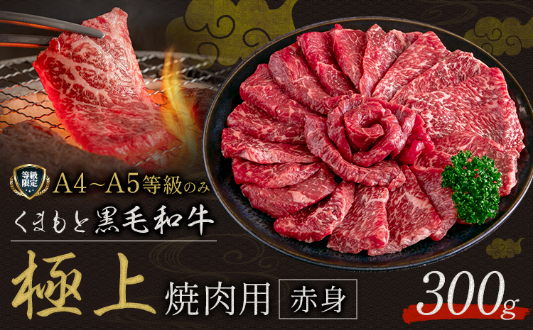 畜産農家応援企画★黒毛和牛 くまもと黒毛和牛 A4-A5等級 赤身 焼肉用 300g 牛肉《7-14日以内に出荷予定(土日祝除く)》焼肉 焼き肉