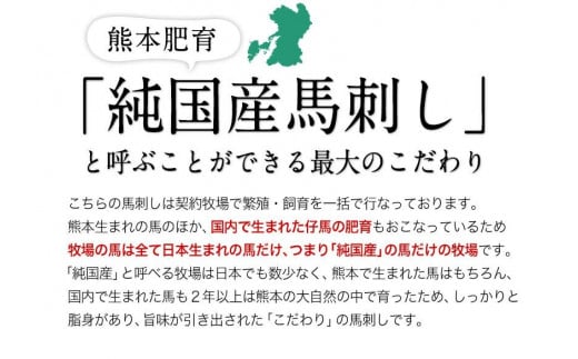 希少な純国産【熊本肥育】/2年連続農林水産大臣賞受賞の絶品馬刺し！熊本こだわり霜降り馬刺し750g【50g×15セット】タレ付き(10ml×8袋)《3月中旬-6月中旬頃出荷》