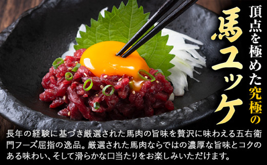 馬肉 馬さくらユッケ 125g × 2パック 3kg 12ヶ月定期便 五右衛門フーズ 《お申込み月の翌月から出荷開始》 熊本県 球磨郡 山江村 馬肉 肉 国産 馬 さくら ユッケ 小分け 送料無料