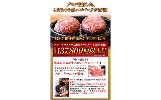 ステーキマニア監修 熊本県産あか牛100%生ハンバーグ 140g×13個入り 合計1820g 1.82kg以上《2026年1月中旬-3月末頃出荷》熊本県産あか牛 冷凍