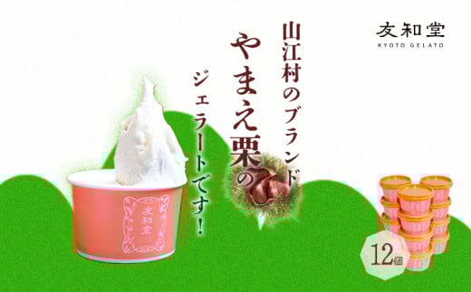 やまえ栗 ジェラート 12個 友和堂 《10月上旬-12月中旬頃出荷》 熊本県 球磨郡 山江村 スイーツ お菓子 洋菓子 アイス 栗 くり