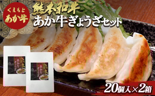熊本和牛あか牛ぎょうざセット(熊本あか牛餃子20個入り×2箱) FKP9-498