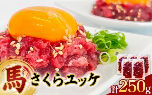 馬さくら ユッケ 250g (50g×5) 馬肉 小分け 冷凍 九州 熊本県 球磨村 FKP9-617