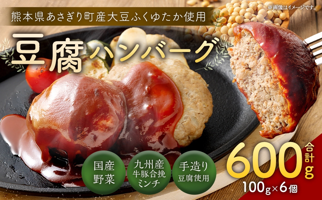 豆腐ハンバーグセット100g × 6個入 豆腐ハンバーグ 冷凍 電子レンジ対応 小分けで便利 ヘルシー 国産 ｜ 熊本県あさぎり町