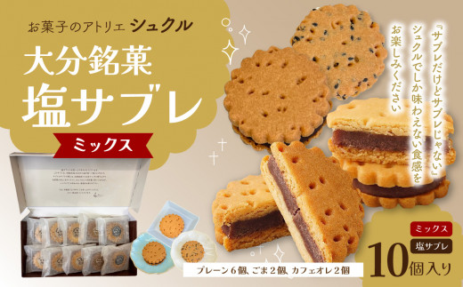 大分銘菓 塩サブレ ミックス　10個入り