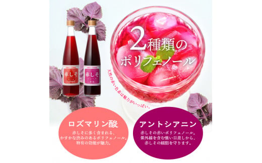 赤しそジュース 加糖タイプ 無糖タイプ 500ｍl×各1本セット
