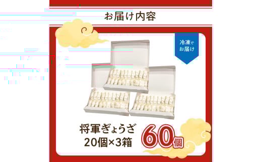 餃子専門店の餃子 将軍餃子 60個