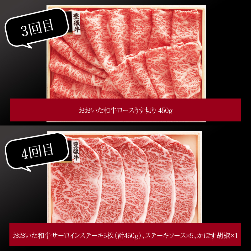 大分県産黒毛和牛（おおいた和牛）バラエティ定期便 毎月6回お届け