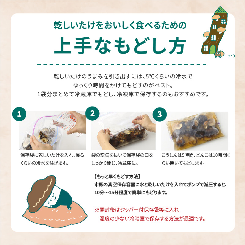 大分産乾しいたけ（どんこ、こうしん）各1袋