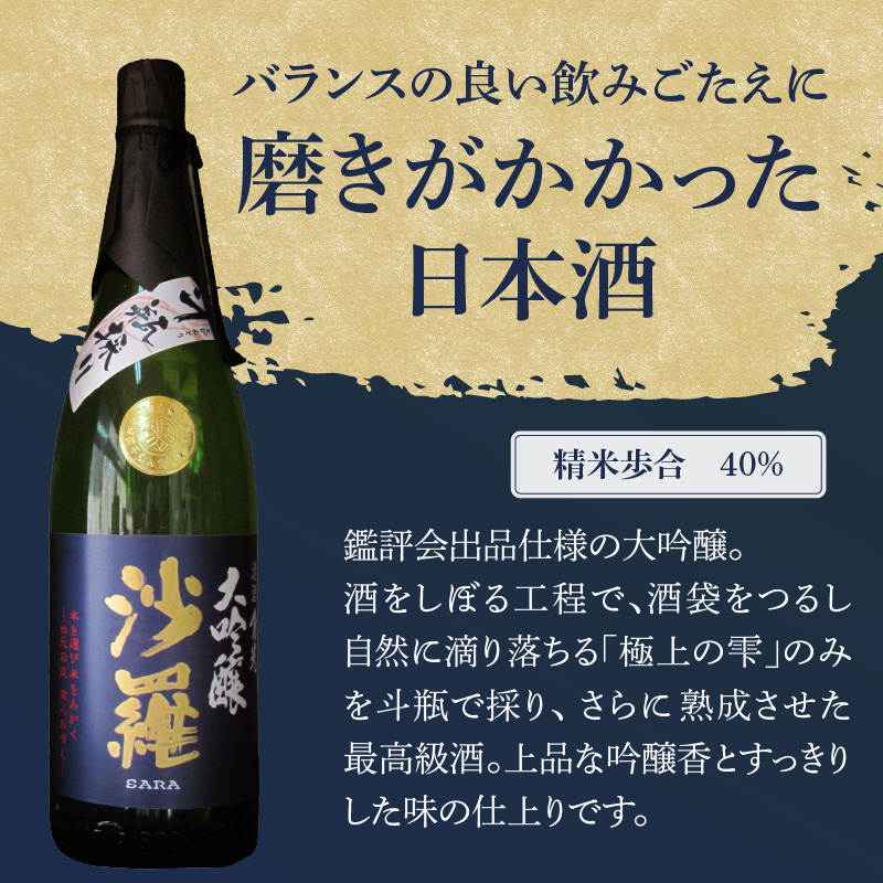 沙羅　大吟醸　斗瓶採り（1.8L)