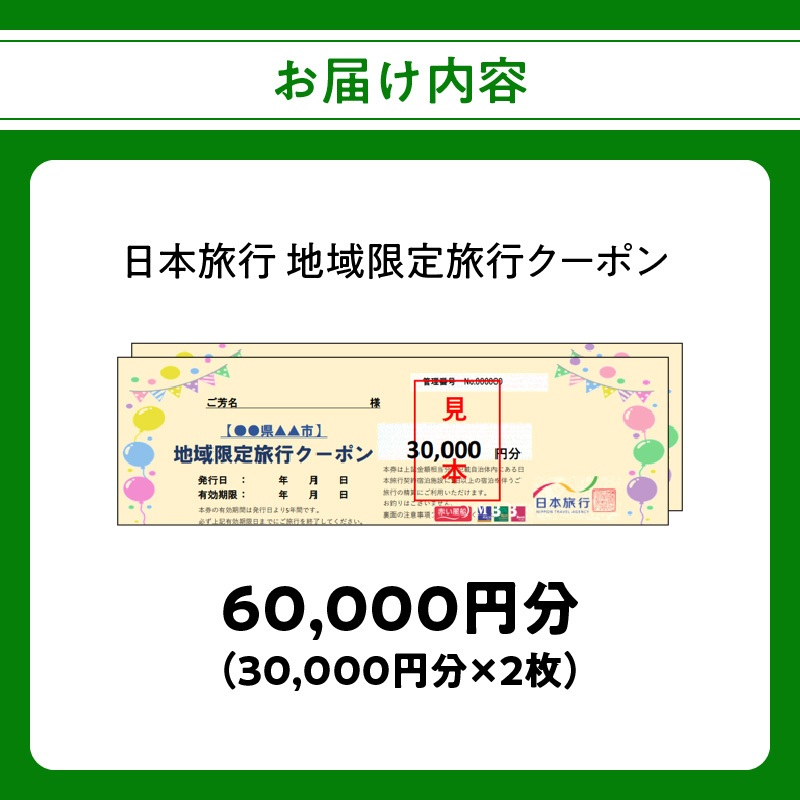 大分県大分市 日本旅行 地域限定旅行クーポン 【60,000円分】