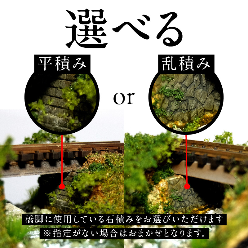 Nゲージ鉄道模型ディスプレイジオラマ 【ミニミニ橋梁】