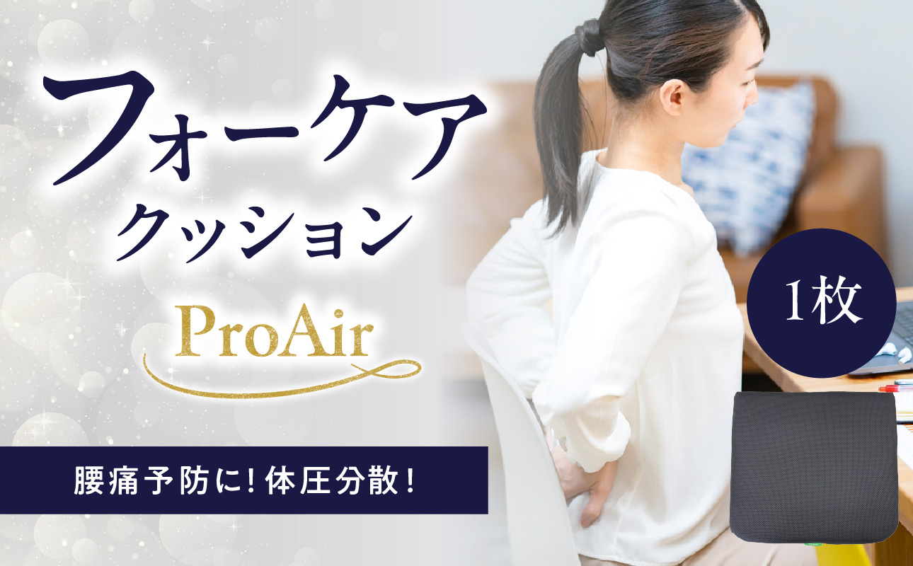 腰痛予防に！体圧分散 フォーケアクッション ProAir
