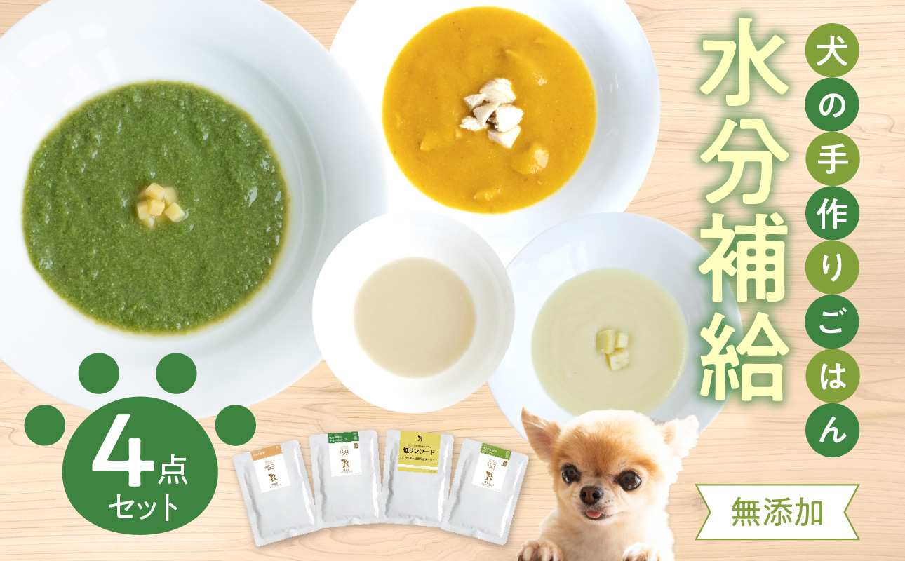 ドッグフード 無添加 水分補給4点セット【犬の手作りごはん】