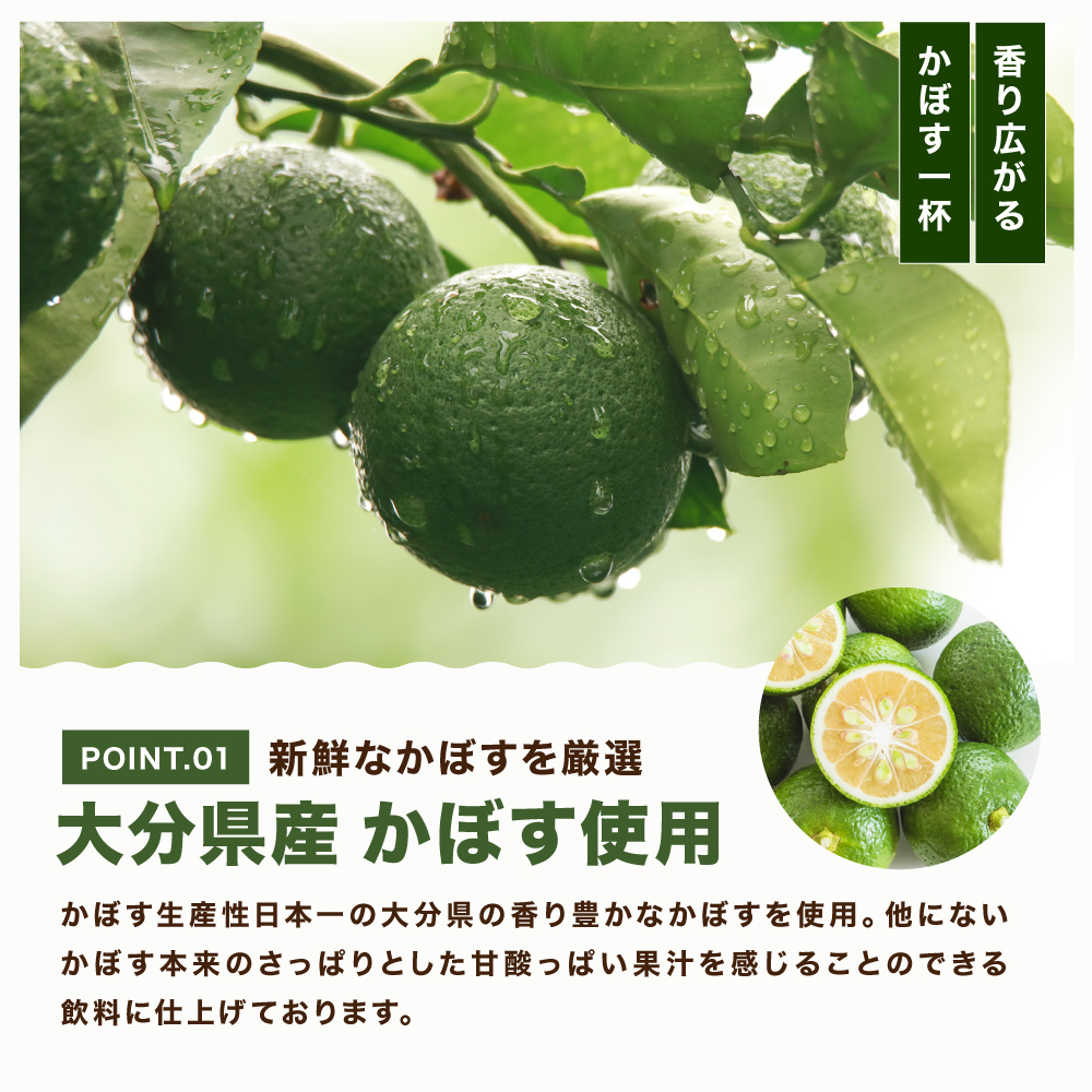 つぶらなカボス 190g×30本 | 10％かぼす果汁 果粒 はちみつ入り かぼす ジュース 詰め合わせ 大分県 中津市 九州産