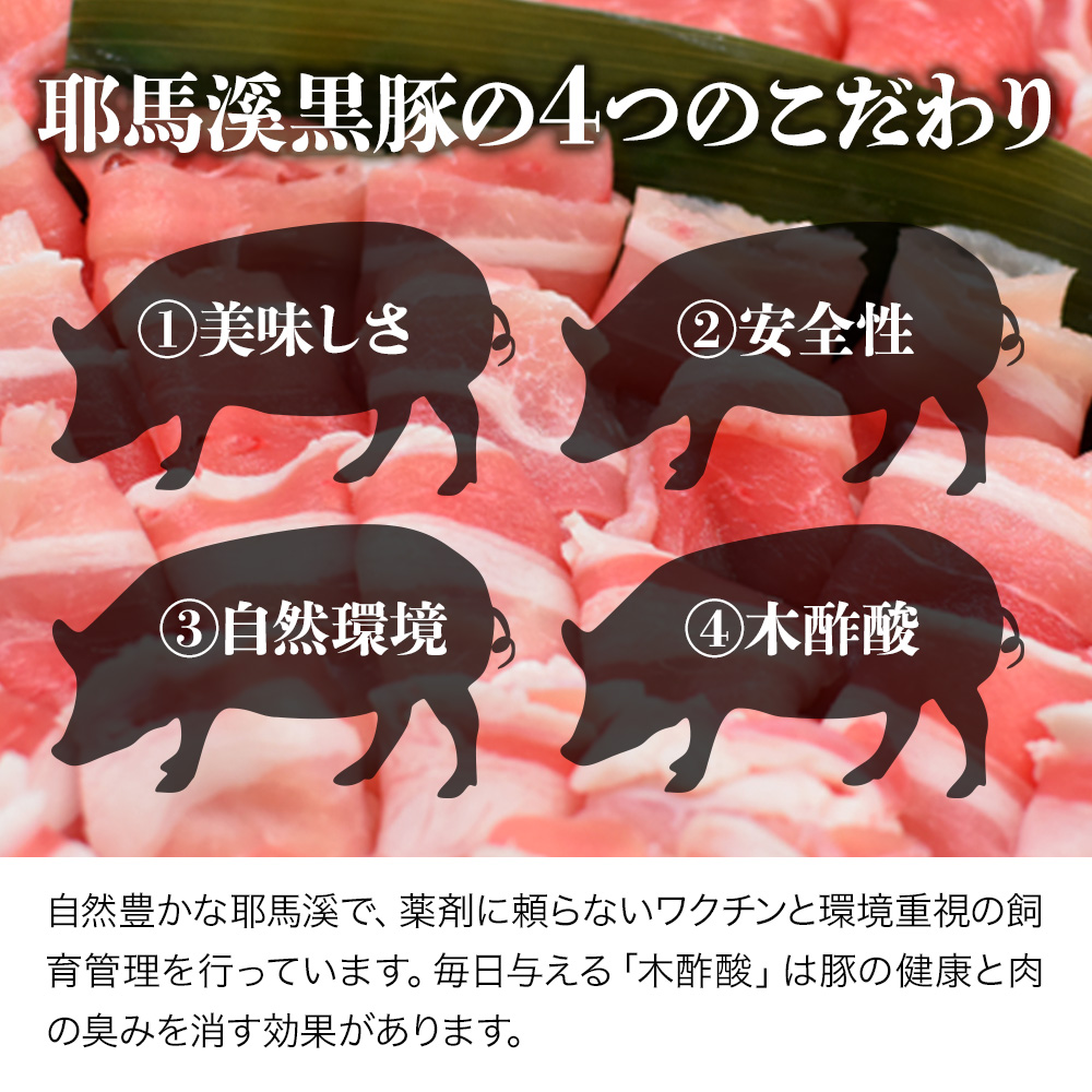 耶馬溪黒豚スライスセット 豚バラ400g モモ肉400g | 豚肉 しゃぶしゃぶ肉セット お肉 黒豚 大分県産 九州産 中津市 国産 送料無料