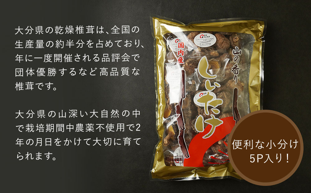 乾燥椎茸 国産 どんこ100g×5パック | 乾しいたけ 干し椎茸 原木椎茸 干し椎茸 干ししいたけ 乾しいたけ 大分県産 九州 産地直送 中津市 送料無料