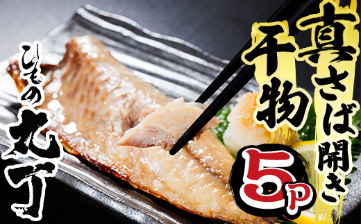 ギフト用品質！ 九州産 ひもの 真さば 開き 干物 (1尾×5P) 干物 さば サバ 鯖 サバ開き 冷凍 魚 海鮮 冷凍 小分け ギフト 贈り物 大分県 佐伯市【DH206】【ネクサ】