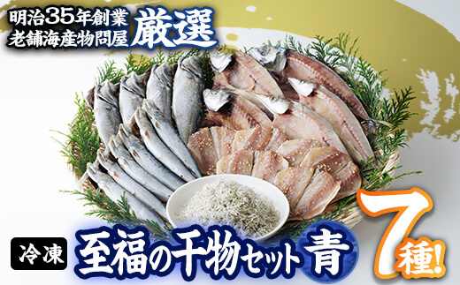 老舗海産物問屋 選りすぐり干物 セット 青 (7種) 干物 あじ 鯵 さば 鯖 みりん ちりめん 海鮮 魚 鰯 イワシ いわし かます セット 詰合せ 【BQ83】【佐伯海産】