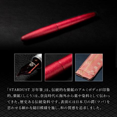 STARDUST 万年筆 (紫鉱 (しこう)：細字・F) 文房具 文具 ペン 筆記用具 贈り物  大分県 佐伯市【EQ041】【Oita Made (株)】