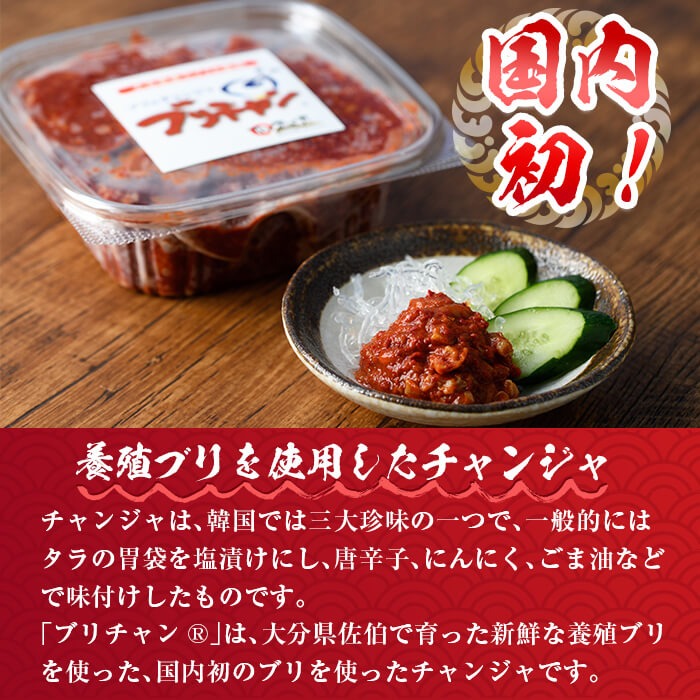 ＜お試し用＞ブリチャン (計225g・45g×5個) 小分け 鰤 ブリ チャンジャ 韓国料理 コチュジャン おつまみ 加工食品 大分県産 大分県 佐伯市 【EW026】【(株)Up】