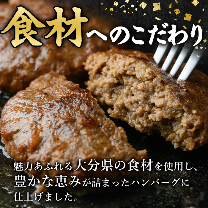 佐伯市の「なずなの塩」使用 !大分の恵みハンバーグ (計約1.6kg・160g×10個) ハンバーグ 冷凍ハンバーグ 合い挽き 小分け 個包装 簡単 湯せん 温めるだけ 冷凍 レトルト おかず 惣菜 【DT05】【全国農業協同組合連合会大分県本部】