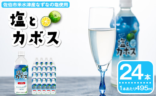 塩とカボス(24本) かぼす ドリンク ジュース 水分 塩分 補給 なずなの塩 大分県産 特産品 大分県 佐伯市 防災 常温 常温保存【DT16】【全国農業協同組合連合会大分県本部】