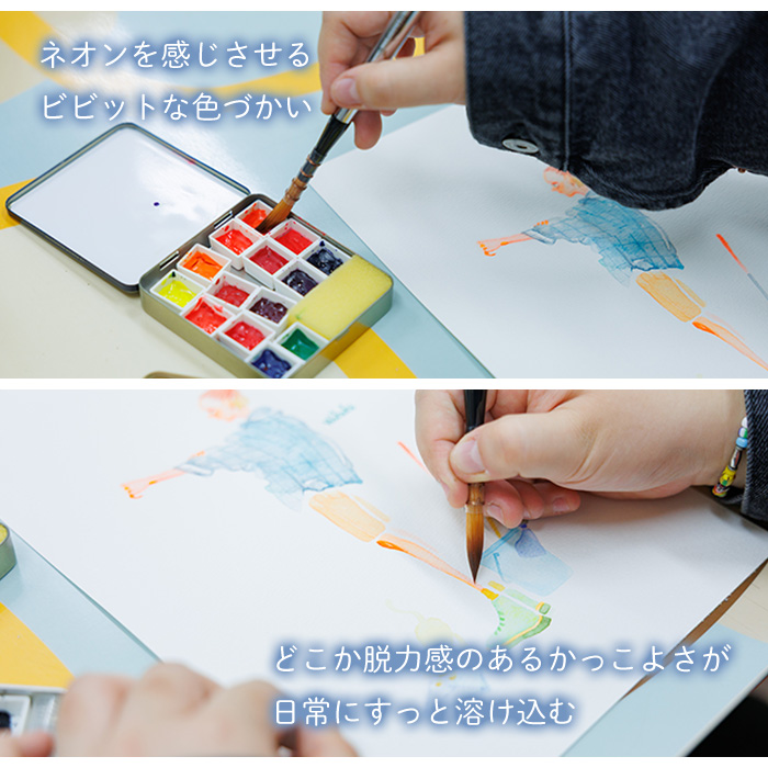 ＜WAKAKO＞ 創作グループ「かるくびるど」 オーダー原画B (2Lサイズ相当) イラスト アート 絵 雑貨 絵画 オリジナル インテリア 大分県 佐伯市 【JF006】【まんがスタジオもとちゃん.ネット】