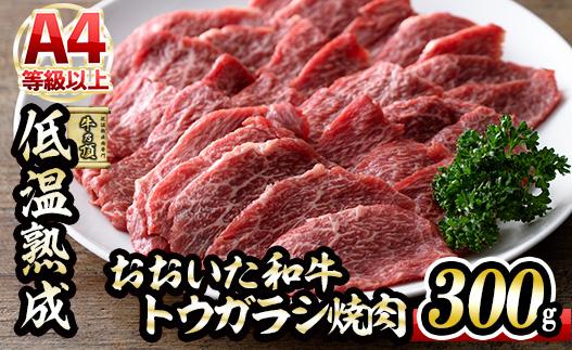 ＜先行予約受付中！2025年2月以降順次発送予定＞おおいた和牛 トウガラシ 焼肉 (300g) 国産 牛肉 肉 霜降り 低温熟成 A4 和牛 ブランド牛 BBQ 冷凍 大分県 佐伯市【DH221】【(株)ネクサ】