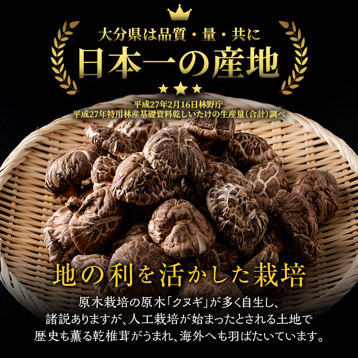 大分県産 大どんこ (計360g・60g×6袋) 原木栽培 干し椎茸 乾椎茸 しいたけ きのこ 出汁 老舗乾椎茸問屋がお届け! 大分県 佐伯市【EB04】【五十川 (株)】