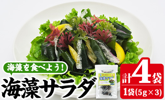 海藻サラダ (合計4袋・1袋3P入)海藻 寒天 ヘルシー ダイエット カロリーオフ サラダ 酢の物 スープ 常温 大分県 佐伯市【CW39】【山忠】