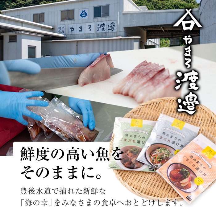 ごまだれ 漬け丼 セット (3袋・1袋2P×3袋) 冷凍 魚 さかな 丼ぶり どんぶり 海鮮丼 りゅうきゅう あつめし ごまだれ 魚介 簡単 時短 小分け 個装 おつまみ 惣菜 おかず 大分県 佐伯市 やまろ渡邉【DL20】【鶴見食賓館】