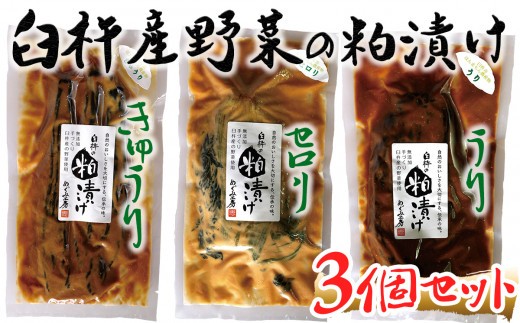 野菜の酒粕漬け3種セット