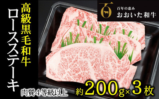 A4ランク以上★おおいた和牛　黒毛和牛ロースステーキ（計600ｇ）