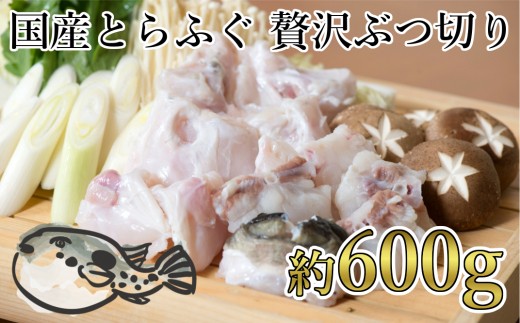 鮮度と品質に自信あり！朝〆新鮮！とらふぐ贅沢ぶつ切り（約600g）［冷蔵］木梨ふぐ
