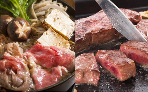 肉質4等級以上！おおいた和牛の黒毛和牛　ロースステーキ＆スライスセット（計720g）