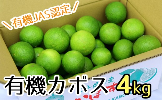 安心安全♪有機JAS認証のかぼす青果（4kg）