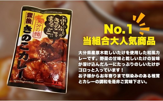 【レトルトカレー】豊後きのこのレトルトカレー＋豊後きのこめし＋椎茸海苔160g | レトルトカレー レトルト カレー れとるとかれー きのこカレー レトルトのカレー 津久見市 【tsu004607】